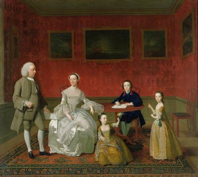 Die Buckley-Boar Familie, ca. 1758-60 (ehemals zugeschrieben Arthur Devis) von English School